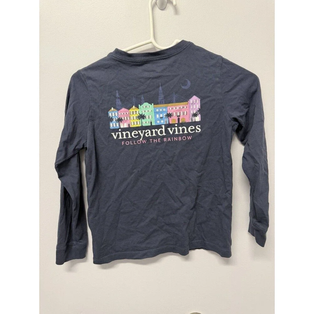 Kids Vineyard Vines Long Sleeve Charleston T Shirt Size 7